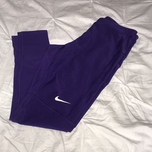 purple nike leggings